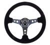 Nrg Innovation Steering Wheel 350Mm 3In Dish Black Suede Rst-006-S