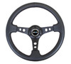 Nrg Innovation Steering Wheel 350Mm 3In Dish Black Leather Rst-006Bk
