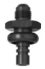 Fragola 6An To Ford Efi .550 Shank Fitting Black 491985-Bl