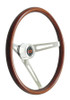 Gt Performance Steering Wheel Gt Retro Wood Dark Finish 36-5459
