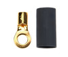 Quickcar Racing Products Ring Terminal 1/4 8 Ga. Pair W/Heat Shrink 57-481