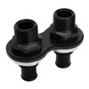 Billet Specialties Heat Bulkhead Push On 2-Port Black Blk66825