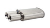 Vibrant Performance Oval Muffler 3In Inlet W/ Dual 3.5In Round Tip 1047