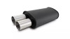 Vibrant Performance Streetpower Flat Black Oval Muffler 2.5In Inlet 12320