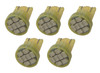 Pacer Performance T10 Led Amber Bulbs 5 Pack 20-100