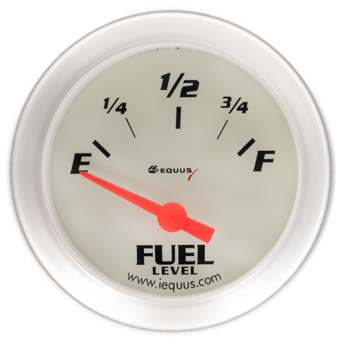 Equus 2.0 Dia Fuel Level Gauge Silver E8361