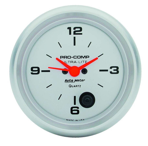 Autometer 2-5/8In Ultra-Lite Clock  4485
