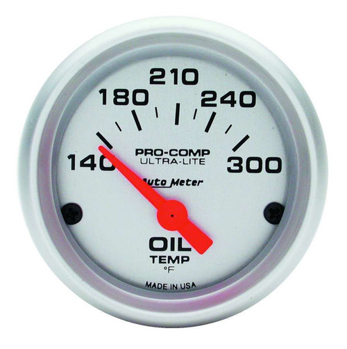 Autometer Ultra-Lite 2-1/16 Oil Temp. 140-300 F. Elect. 4348
