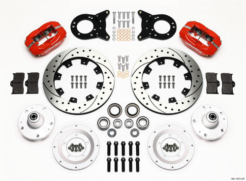 Wilwood Front Disc Brake Kit Red Hd 65-69 Mustang 140-11072-Dr