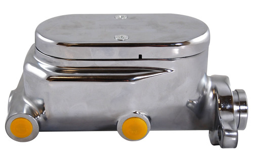 Racing Power Co-Packaged Chrome Alum Master Cylin Der Smooth Top 1In Bore R3500