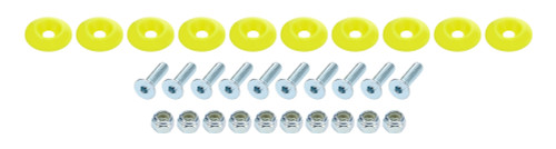 Allstar Performance Countersunk Bolt Kit Fluorescent Yellow 10Pk All18688