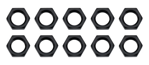 Allstar Performance Bulkhead Nuts Black -3 Black 10Pk All50098-10