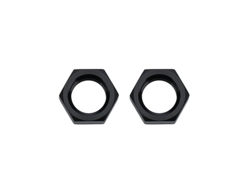 Allstar Performance Bulkhead Nuts Black -3 2Pk All50098
