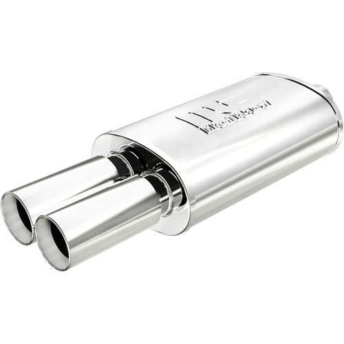 Magnaflow Perf Exhaust Stainless Muffler 2.25In In / Dual 3In Tips Out 14815