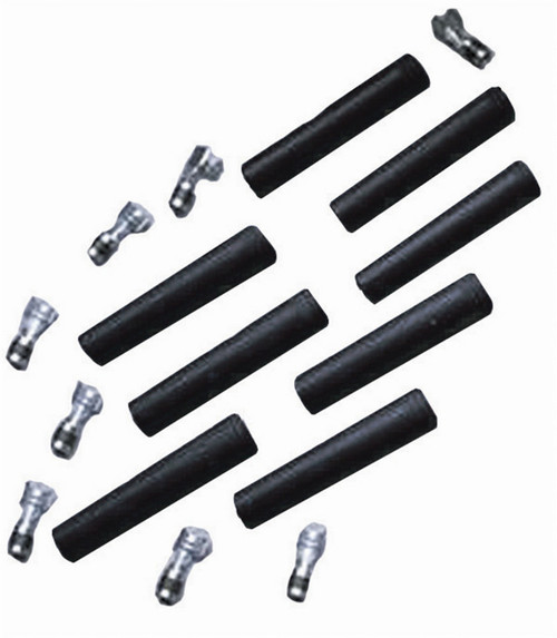 Taylor/Vertex Straight Spark Plug Boot & Terminal Kit - Black 46003