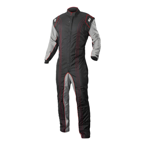 K1 Racegear Suit Karting Gk2 Adult Large Black/Red 10-Gk2-R-L