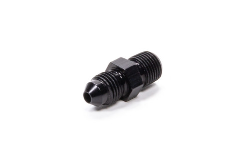 Fragola Straight Adapter Fitting #4 X 1/4 Mpt Black 481605-Bl