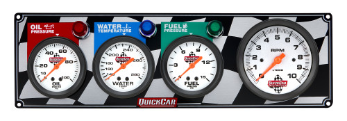 Quickcar Racing Products Gauge Panel Op/Wt/Fp W/Tach 61-60423