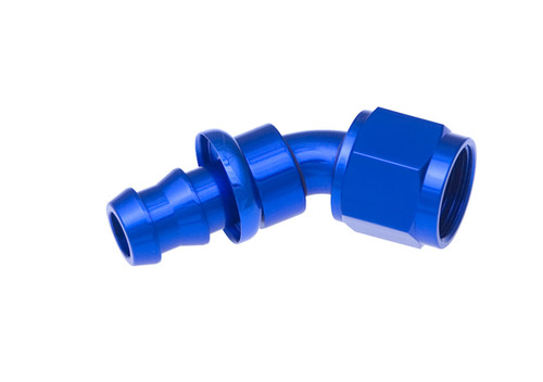 Redhorse Performance 8An Push Lock Hose End Blue 45-Deg 53175