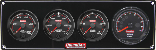 Quickcar Racing Products Redline 3-1 Gauge Panel Op/Wt/Fp W/Recall Tach 69-3042
