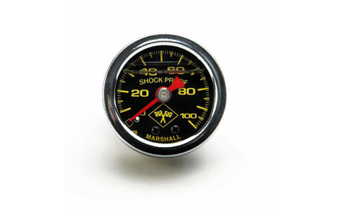 Russell 0-100 Psi Fuel Pressure Gauge Blk Face/Chrm Case 650320