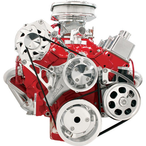 Billet Specialties Sbc Lwp Serpentine Conversion Kit Black Fm2111Pc