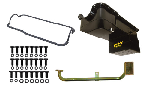Weiand 7Qt Oil Pan Kit Rr Sump Sbf 302 79-93 Black 5040Wnd