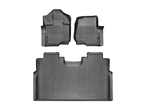 Weathertech 15-   Ford F150 Front & Rear Floorliners Black 44697-1-2