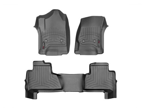 Weathertech 15-16 Tahoe Front & Rear Floor Liners Black 44607-1-2