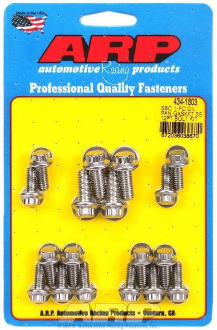 Arp Sbc S/S Oil Pan Bolt Kit 12Pt. 434-1803