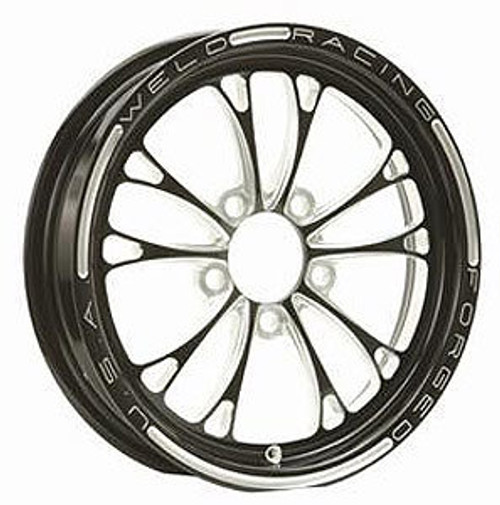 Weld Racing V-Series Frnt Drag Wheel Blk 15X3.5 5X4.5Bc 2.25B 84B-15202