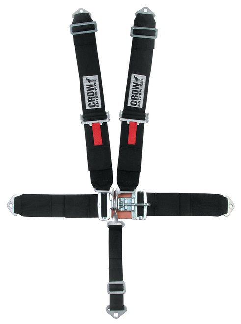 Crow Safety Gear 5-Pt Harness Big Latch Blk Bolt In Pull Down 11064