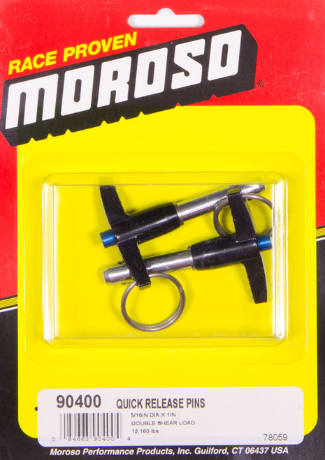 Moroso Quick Release Pins (2) 5/16 X 1In 90400