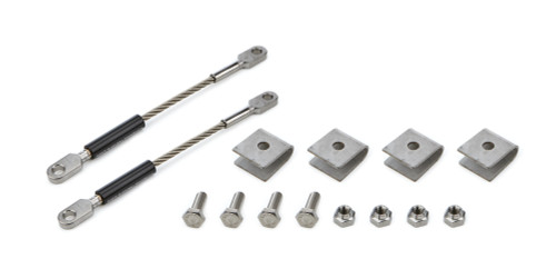 Drag Race Solutions S.S. Weld On Tether Kit Collector Tethers 4040-Wss-Blk