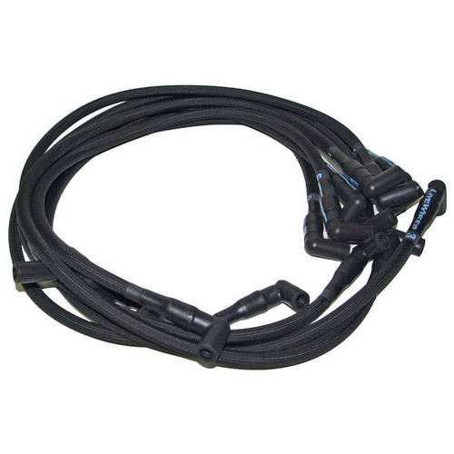 Performance Distributors Live Wires Bbc Under Headers Hei 90 Deg Black C9055Bk