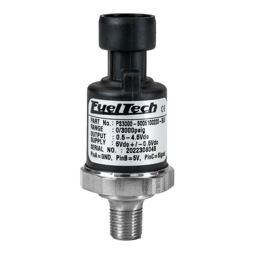 Fueltech Usa 0-3000 Psi Pressure Sensor (Black Series) 5005100220-Blk