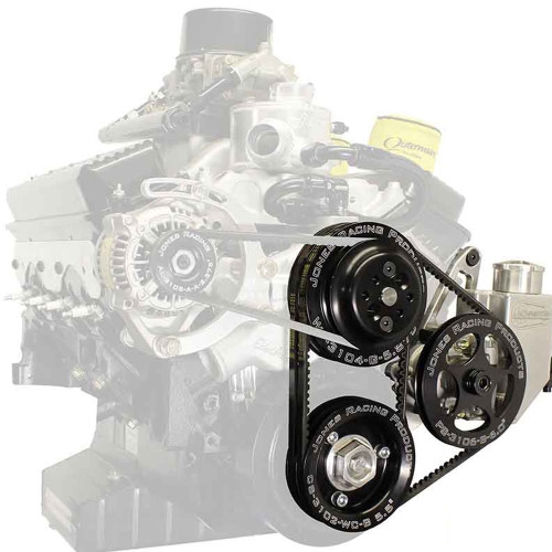Jones Racing Products Drive Kit V-Belt Sbc Crate W/Wp P/S & Alt 3004-Ar-Ce