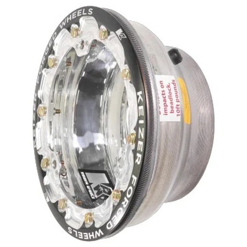 Keizer Aluminum Wheels, Inc. Wheel Half 12-Blt 10In X 6In W/Beadlock Black 106Fblbt