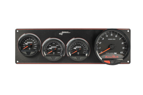 Longacre Waterproof Smi 3 Gauge Panel W/Tach Op/Wt/Fp 52-44574