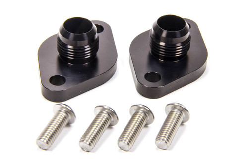 Meziere Bbc #12 Water Pump Port Adapters - Black (2Pk) Wp8012Ans