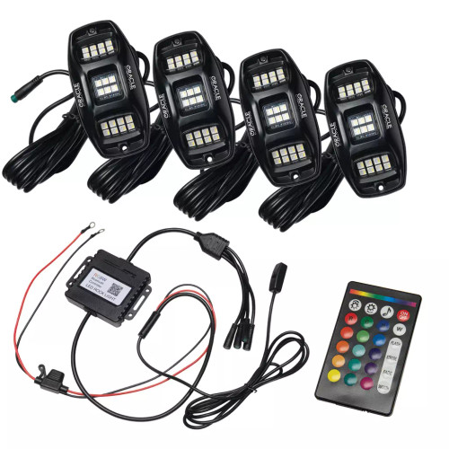 Oracle Lighting Led Wheel Well Rock Light Kit Colorshift 5895-339