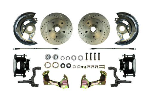 Right Stuff Detailing Disc Brake Conv. Drill/ Slot Blk Pc & Ss Hoses Afxwk01Cs