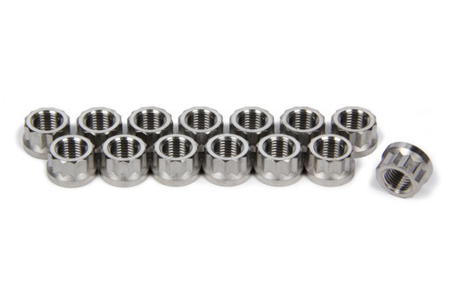 Ti22 Performance Header Flange Nut Set 12Pt Titanium 14Pcs Tip1124