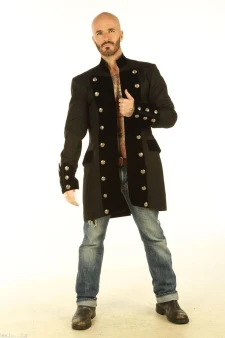 gothic military jacke herren
