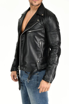 Herren-Lederjacke Perforiert