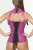Rückansicht – violettes Lederkorsett mit Schnürung und Stahlstäben