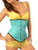 Taillenkorsett Underbust Hellblaue Seide – Vorderansicht