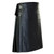 Eleganter Lederkilt in Schwarz Seitenansicht
