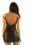 echt lederkleid schwarz ärmellos