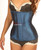 Seitenansicht Satin Underbust Korsett Royal Blue – schmale Silhouette, glattes Satinschnitt, perfekte Passform
